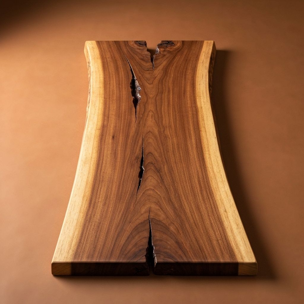 Reclaimed oak with natural cracks and character marks. The wood tells its own story through its imperfections.